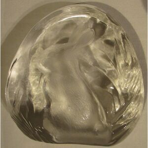 Zejecar Yugoslavia 24% lead crystal bunny rabbit paperweight Easter figurine